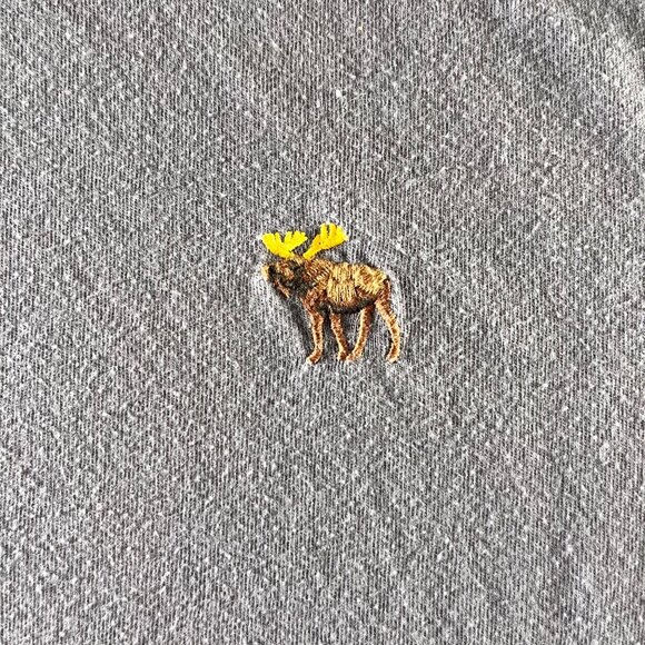 Abercrombie & Fitch Gray Moose Logo Mens T-Shirt Size S - Picture 3 of 6
